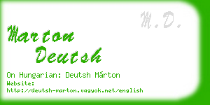 marton deutsh business card